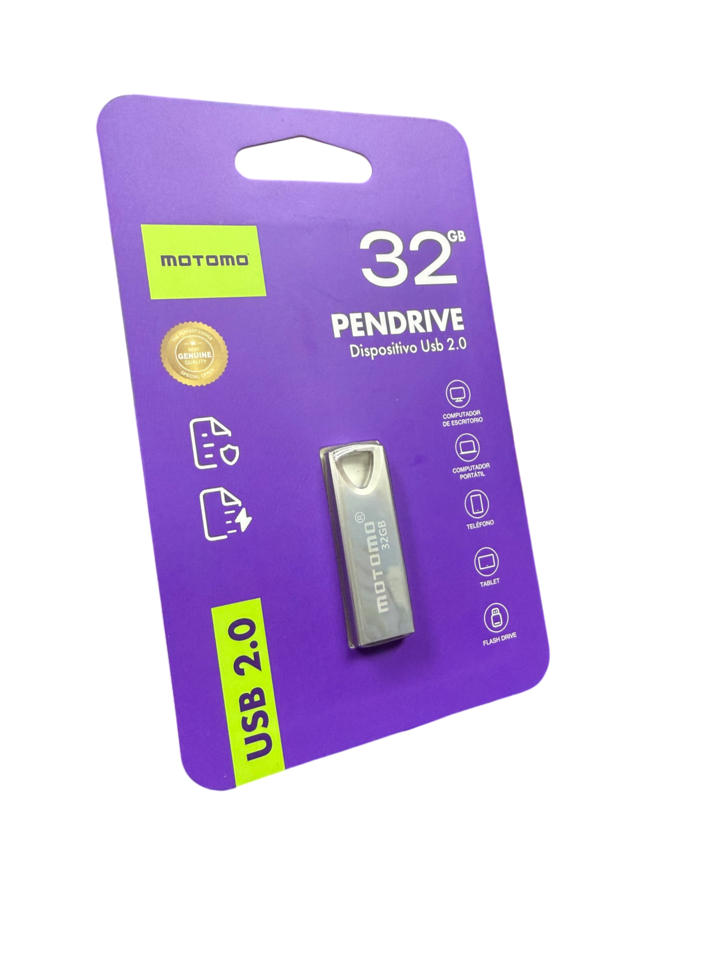 Pendrive Motomo 32 GB USB 2.0 Carcasa Metálica Gris - vista 3