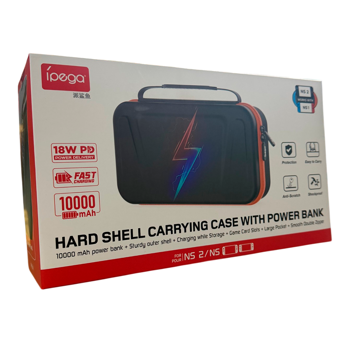 Bolso Protector Para Ns y Ns 2 Con Powerbank Ipega Pg-sw2064 Negro