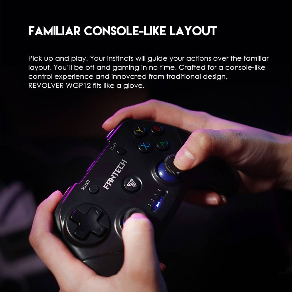 Control Joystick Fantech Revolver Inalambrico Wgp12 Pc Ps3 Negro – imagen 4