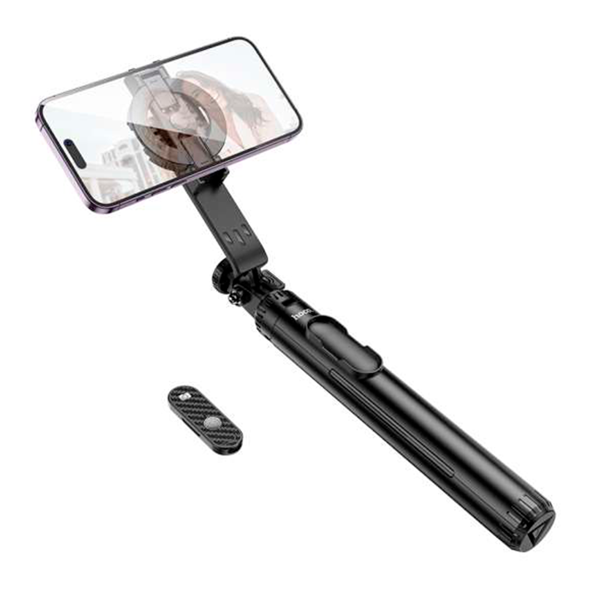 Baston Selfie Tripode 2 en 1 Hoco K25 Negro