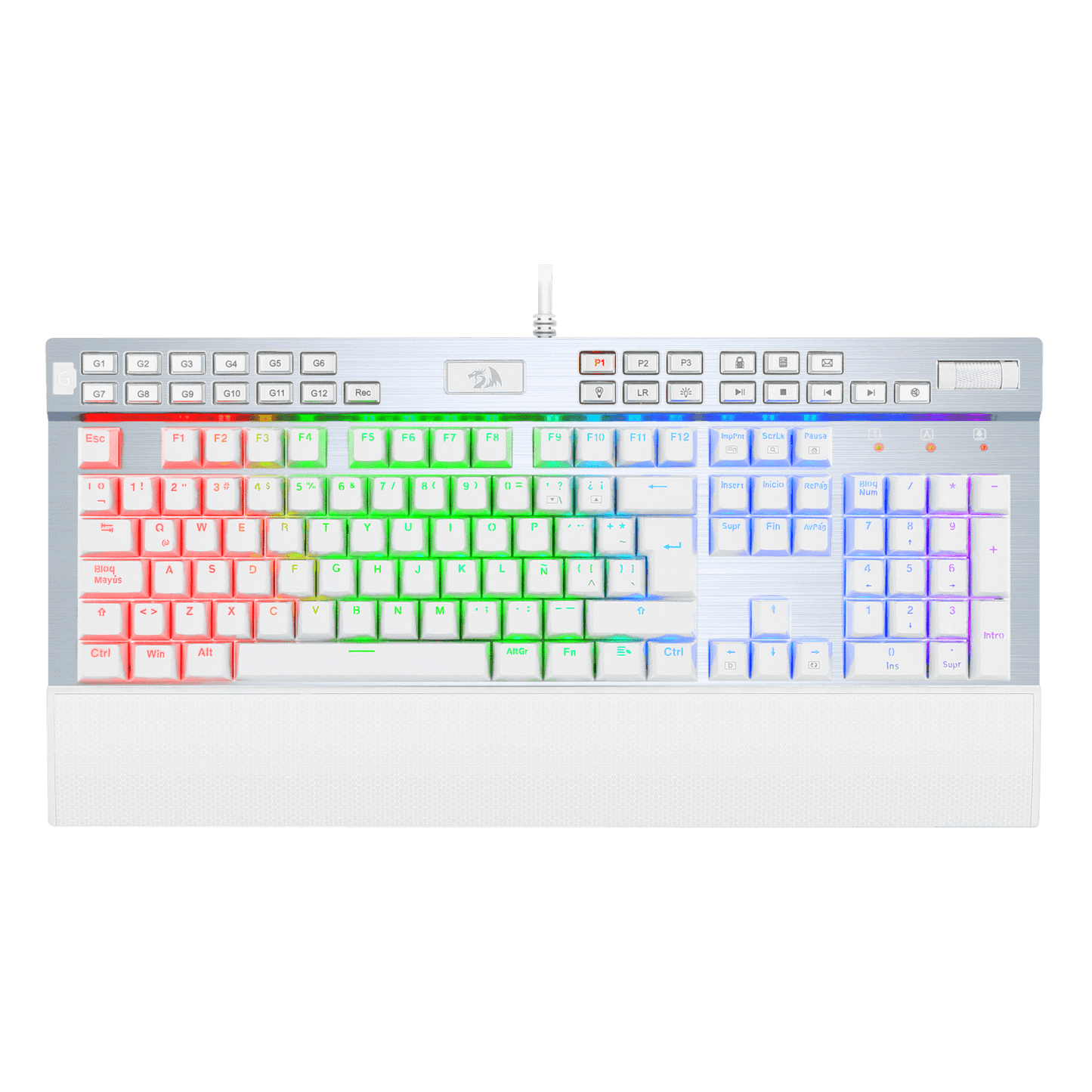 Teclado Gamer Mecanico Redragon Yama K550 Blanco