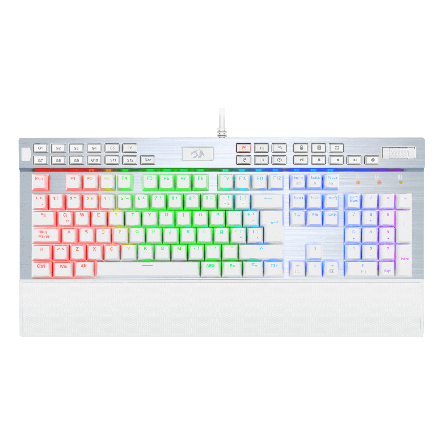 Teclado Gamer Mecanico Redragon Yama K550 Blanco