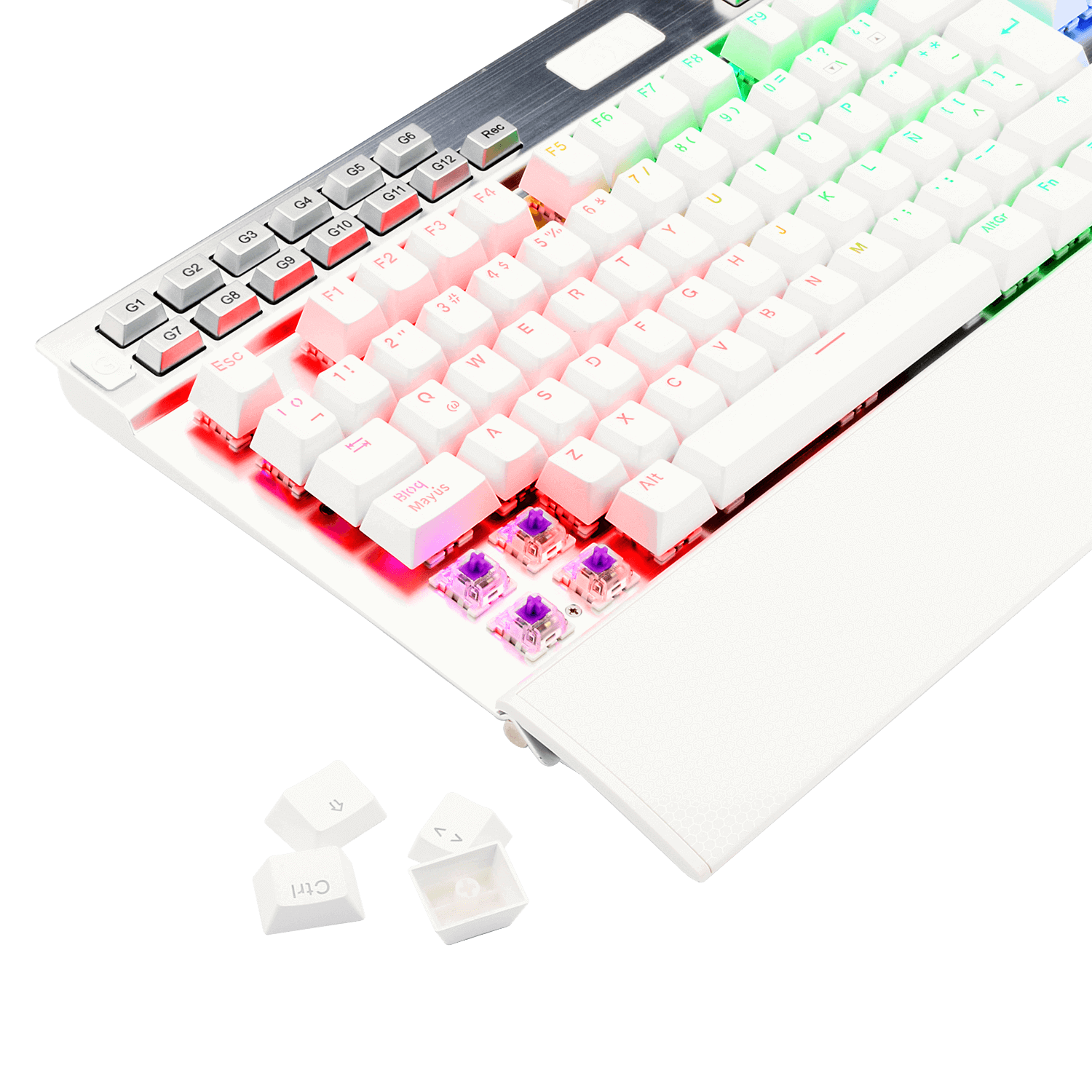 Teclado Gamer Mecanico Redragon Yama K550 Blanco – imagen 4