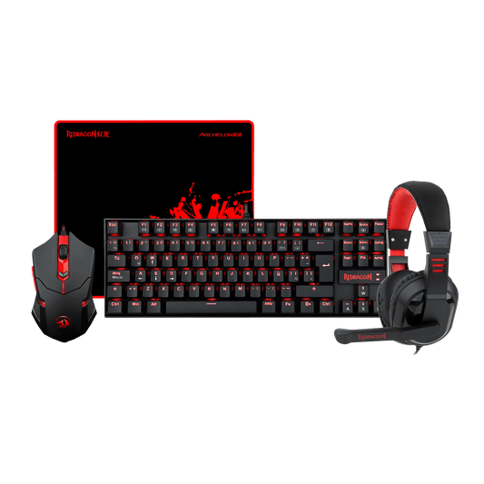 Kit Gamer Redragon K552 Teclado Mouse Audifonos Mousepad