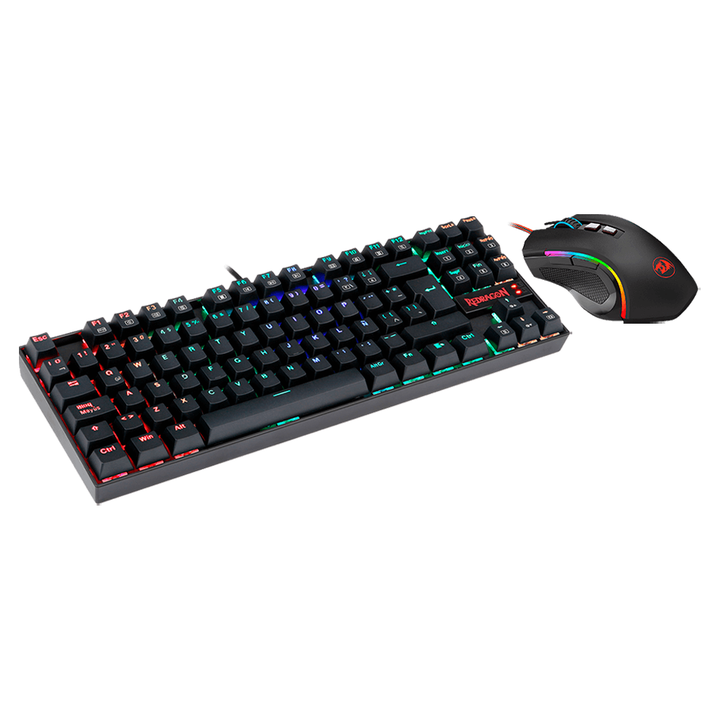 Combo Kit Gamer Redragon Teclado Mecanico Kumara Rgb + Mouse Griffin – imagen 2