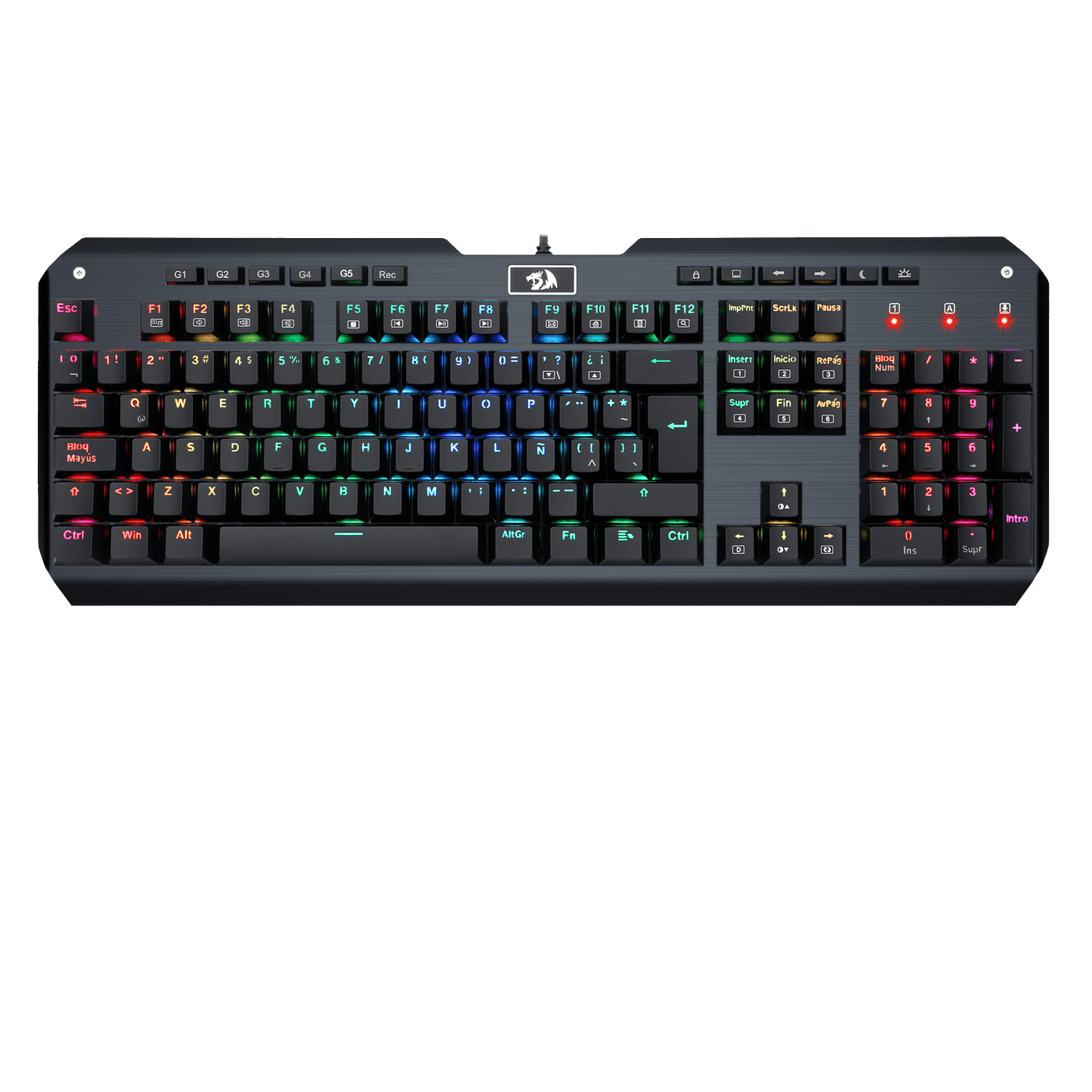 Teclado Gamer Mecanico Redragon Indrah K555 Negro – imagen 3