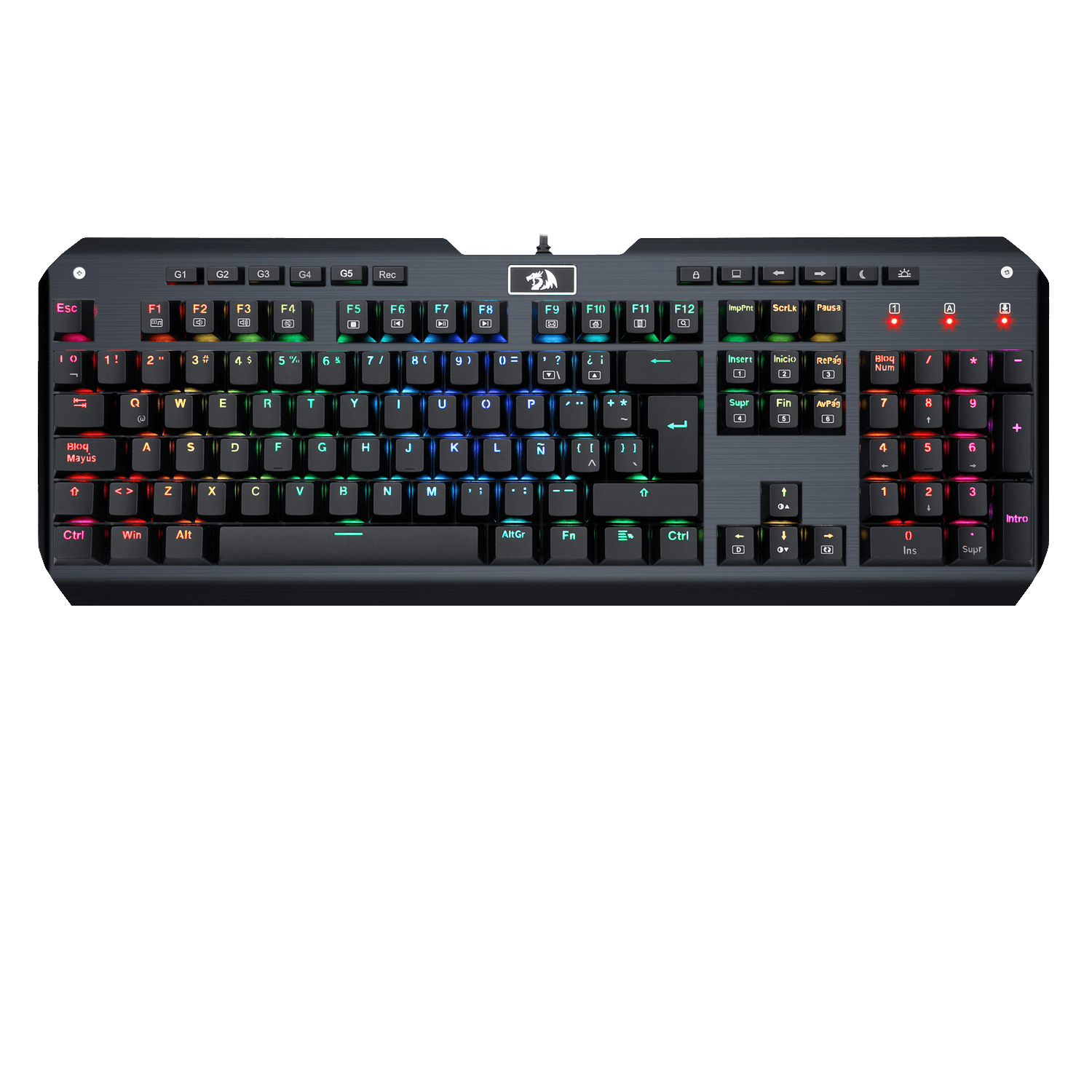 Teclado Gamer Mecanico Redragon Indrah K555 Negro – imagen 3