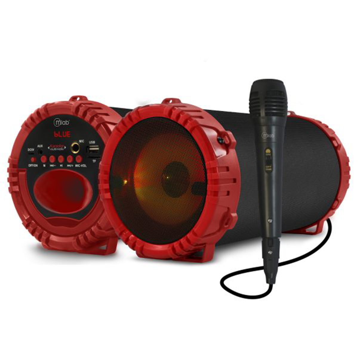 Parlante Bluetooth Karaoke Microlab Zukakaraoke 7583 Rojo