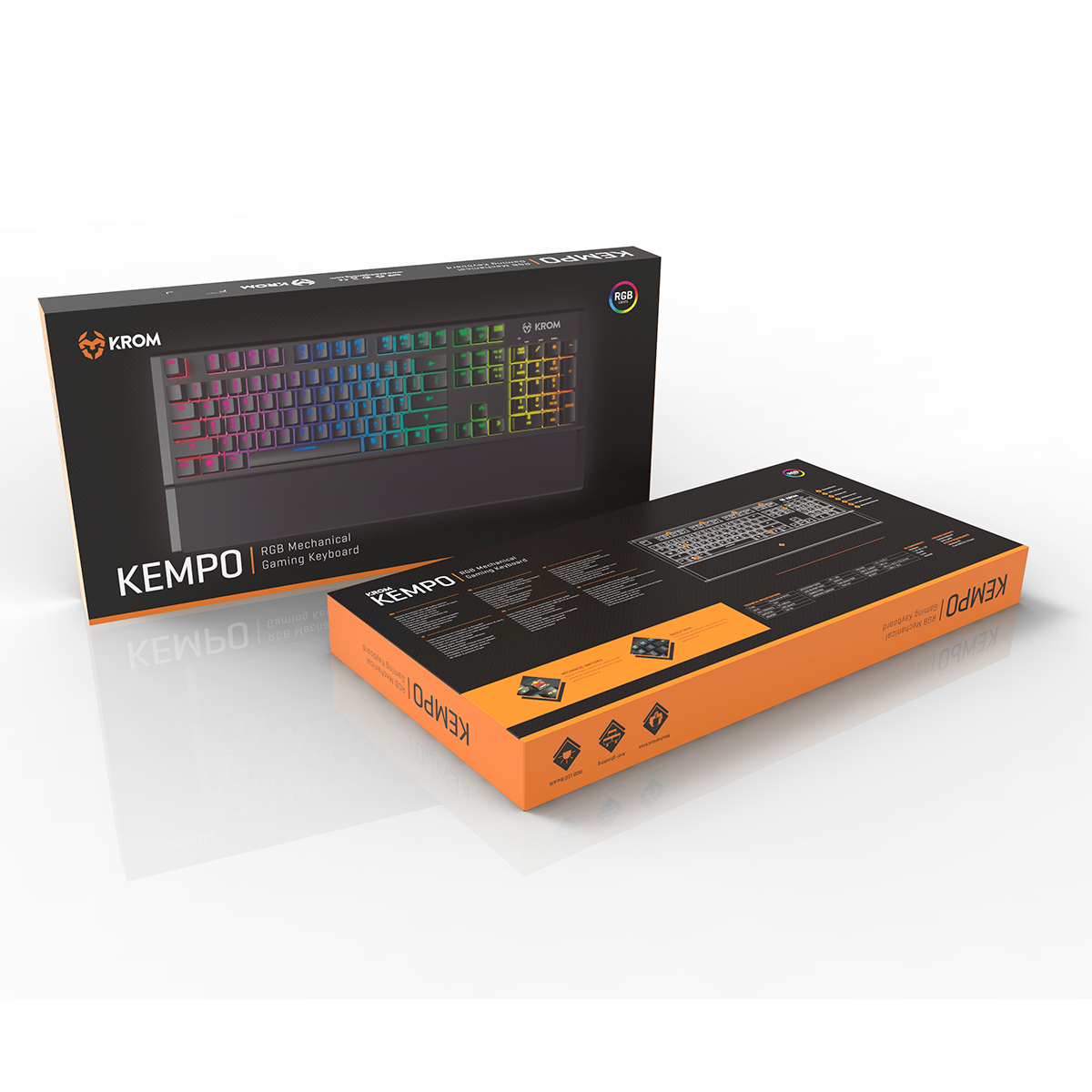 Teclado Gamer Mecanico Krom Kempo Rgb Negro – imagen 3