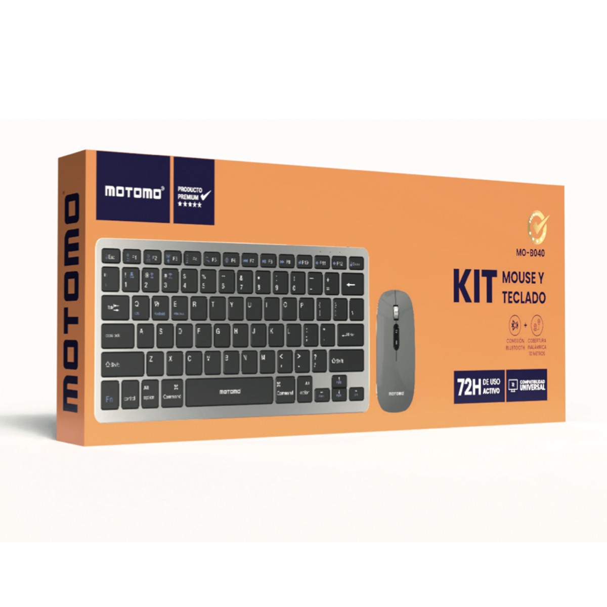 Kit Teclado + Mouse Inalámbrico Motomo Mo-b040 Negro – imagen 4