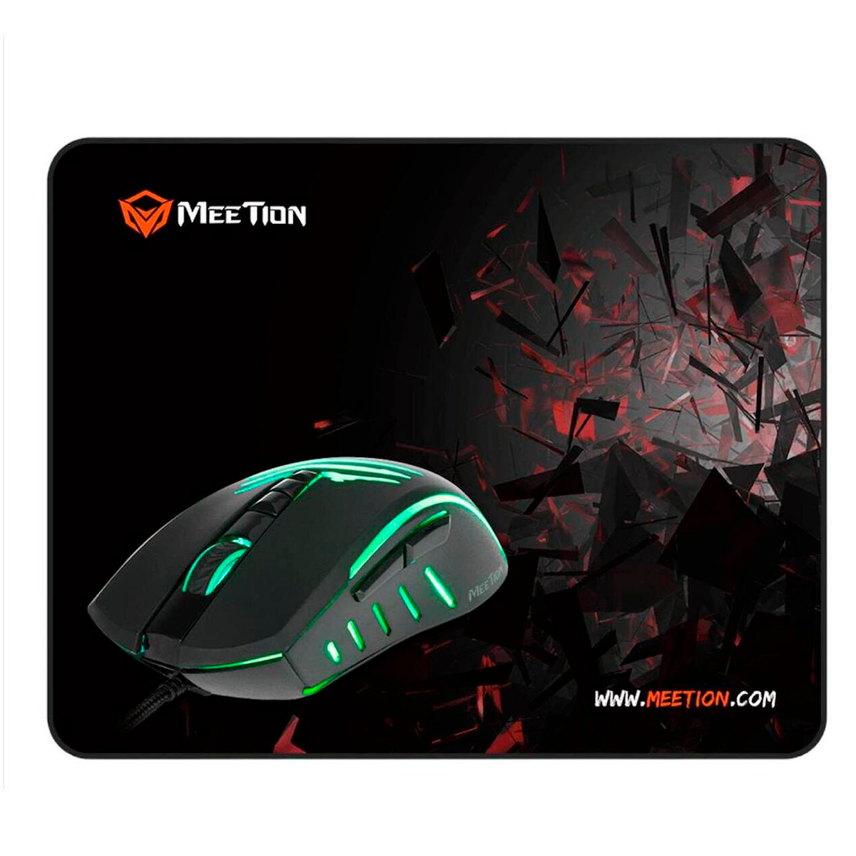 Kit Gamer Mouse + Mousepad Meetion MT-C011 Negro | Combo 2 en 1