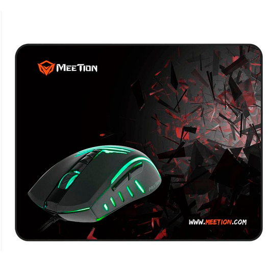 Kit Gamer Mouse + Mousepad Meetion MT-C011 Negro | Combo 2 en 1