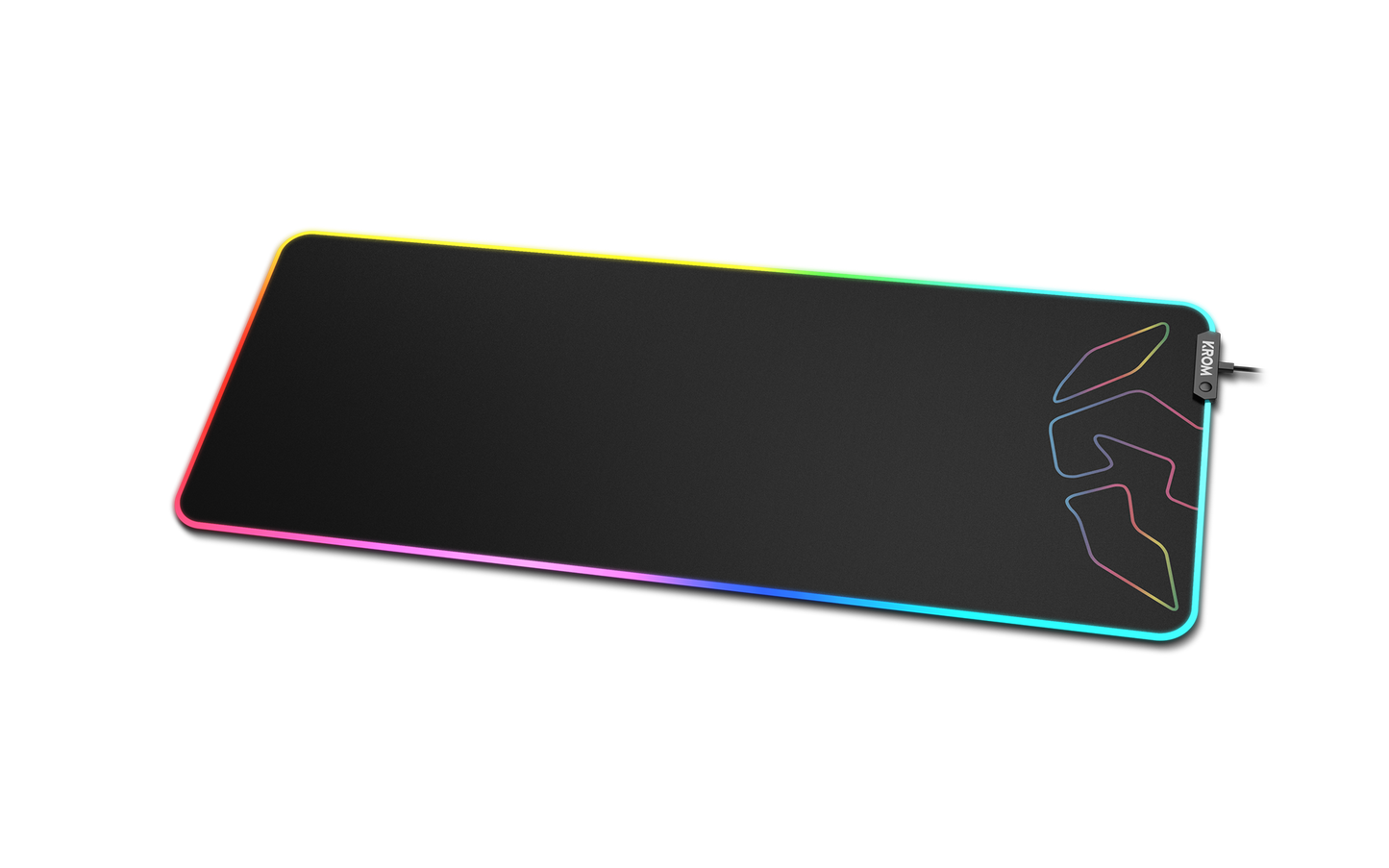 Mousepad Gamer Krom Knout XL Rgb 90x35 Cm Negro – imagen 2