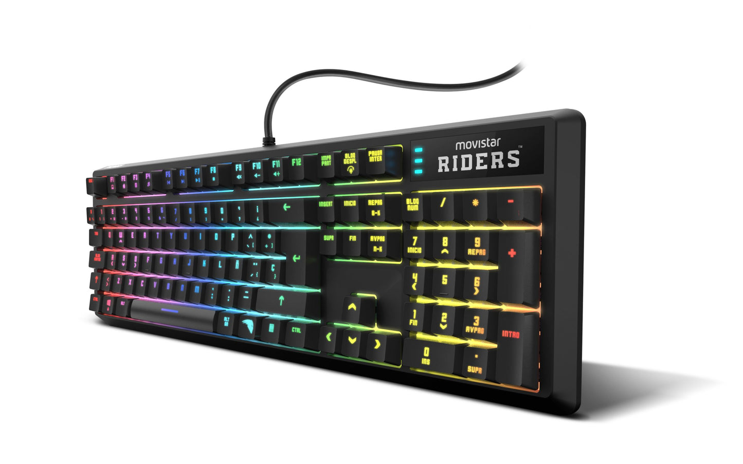Teclado Gamer Mecanico Krom Movistar Riders Rgb Negro – imagen 3