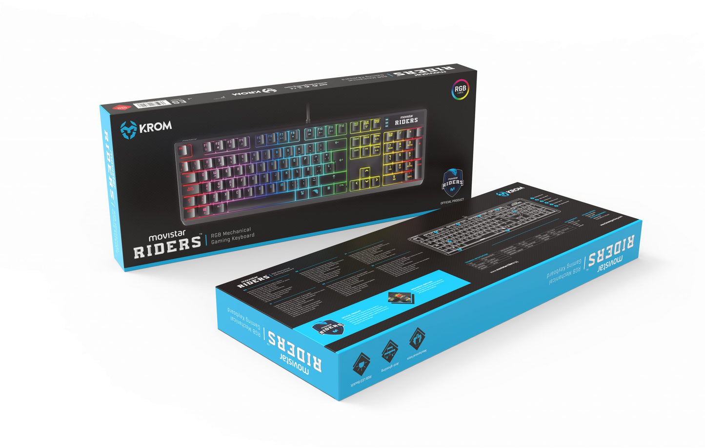 Teclado Gamer Mecanico Krom Movistar Riders Rgb Negro – imagen 4