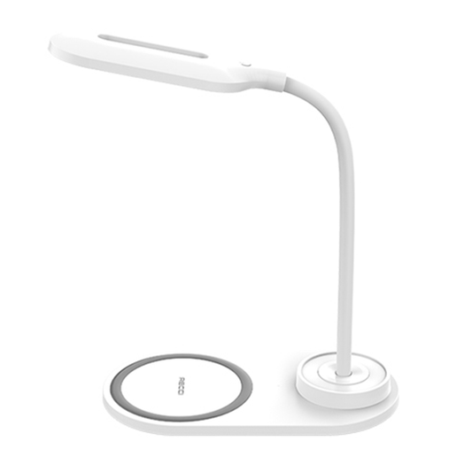 Cargador Inalámbrico 10w + Lampara Led Recci Rls-l08 Blanco