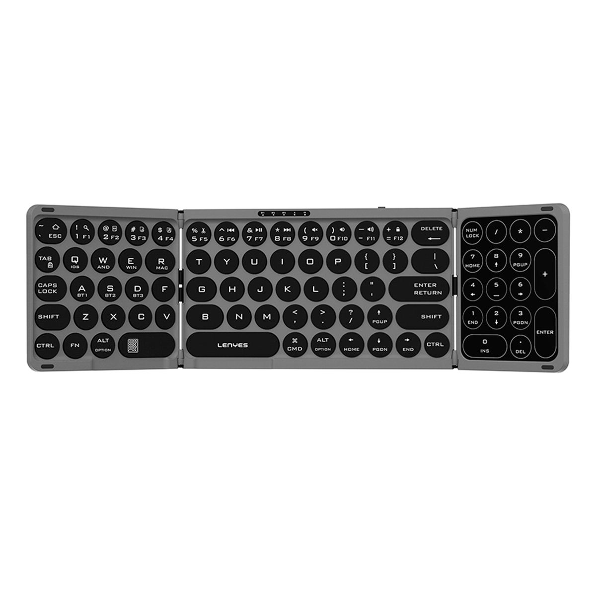Teclado Mini Plegable Recargable Lenyes Wk110 Gris