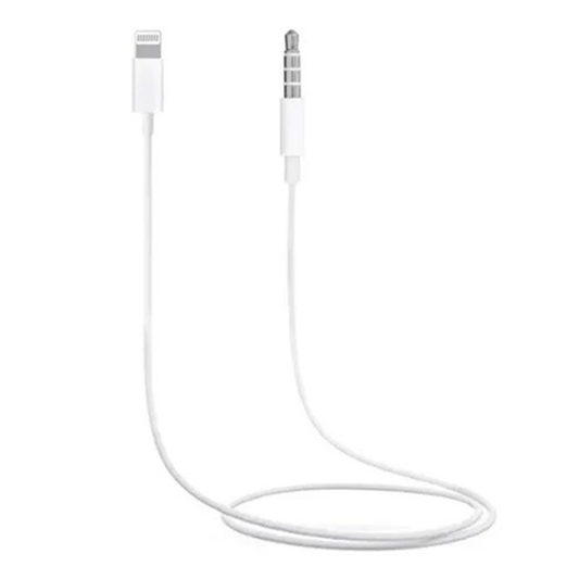 Cable Auxiliar Lightning a 3.5mm Evotec Blanco
