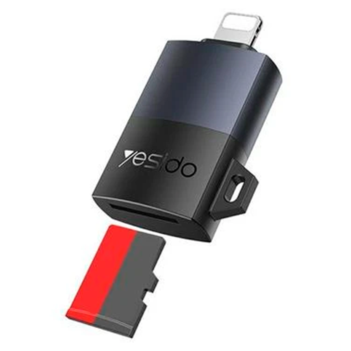 Adaptador Lector Tarjeta Para Lightning Yesido Gs38 Negro