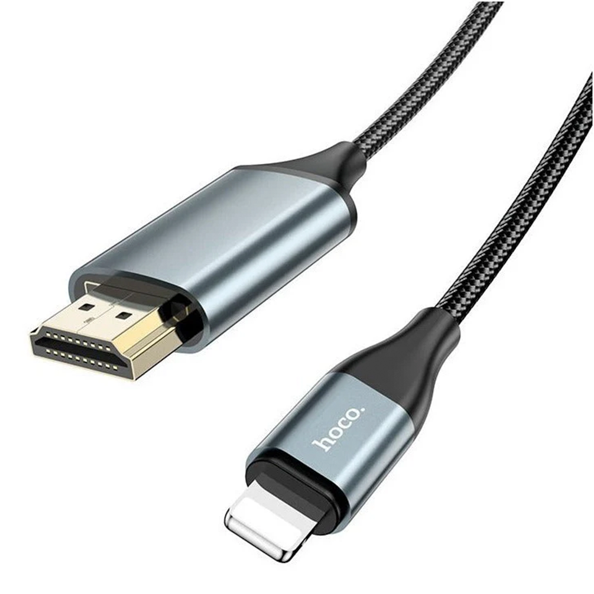 Cable Adaptador Para Lightning a Hdmi 2m 4k Hoco Ua15 Gris