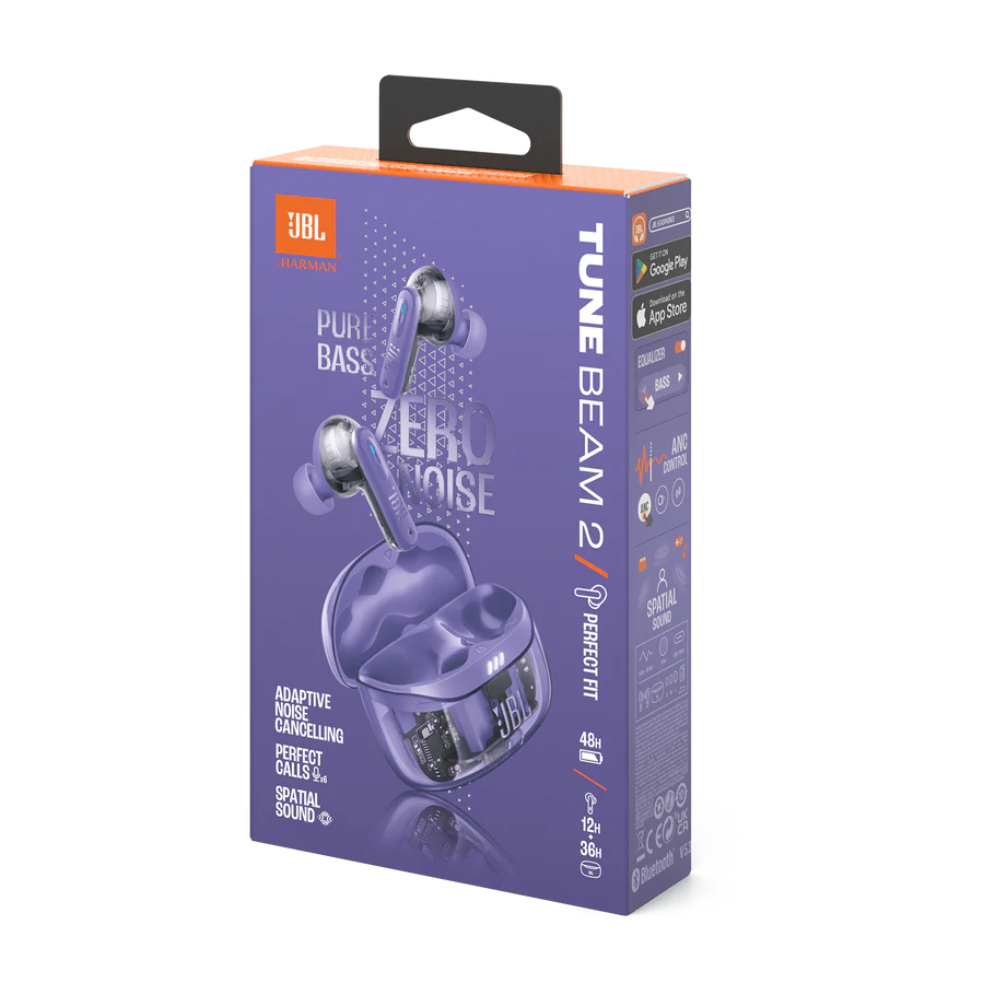 Audifonos In Ear Bluetooth Jbl Tune Beam 2 Ghost Edition Purpura – imagen 5