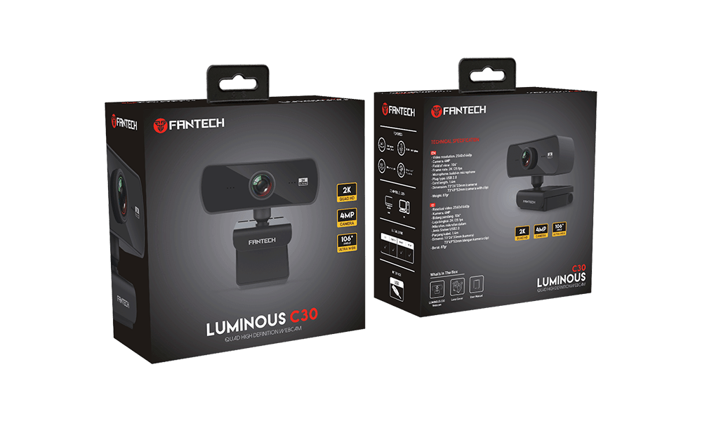 Webcam Fantech Luminous C30 2K Usb Negro – imagen 4