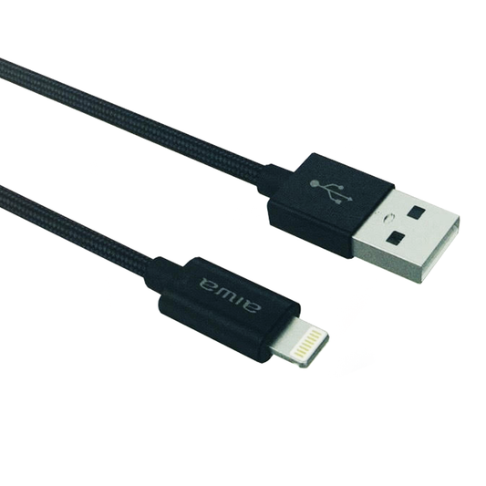 Cable Lightning a Usb 1,5 Metros Aiwa Ipad Iphone Negro