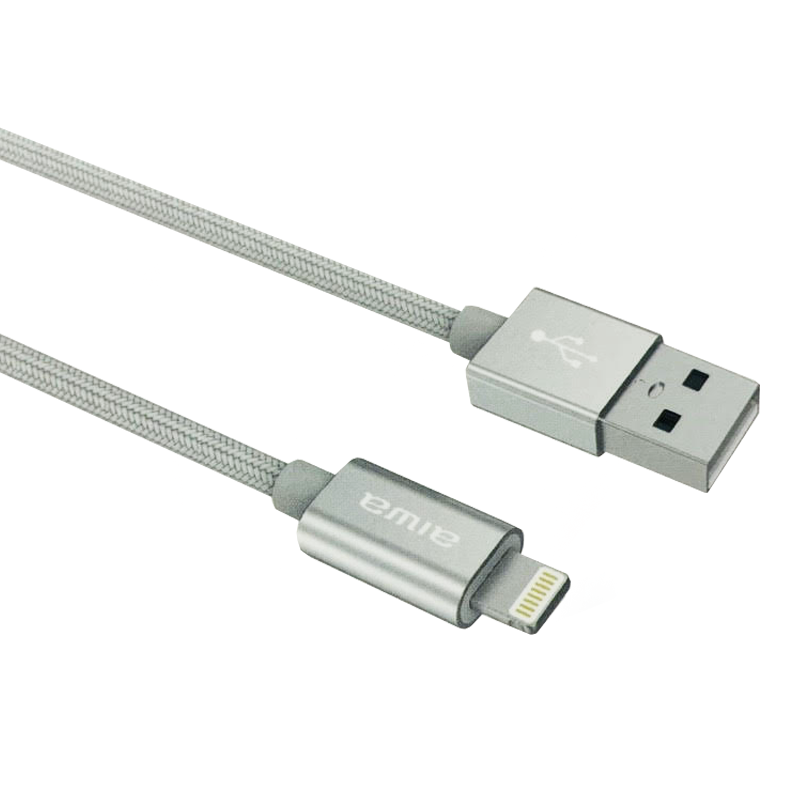 Cable Lightning a Usb 1,5 Metros Aiwa Ipad Iphone Plata