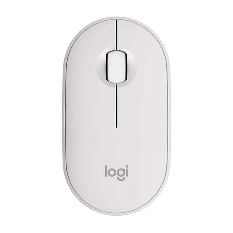 Mouse inalámbrico Logitech Pebble 2 M350s blanco vista superior
