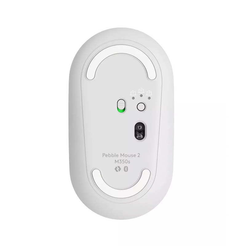 Logitech Pebble 2 M350s blanco vista lateral