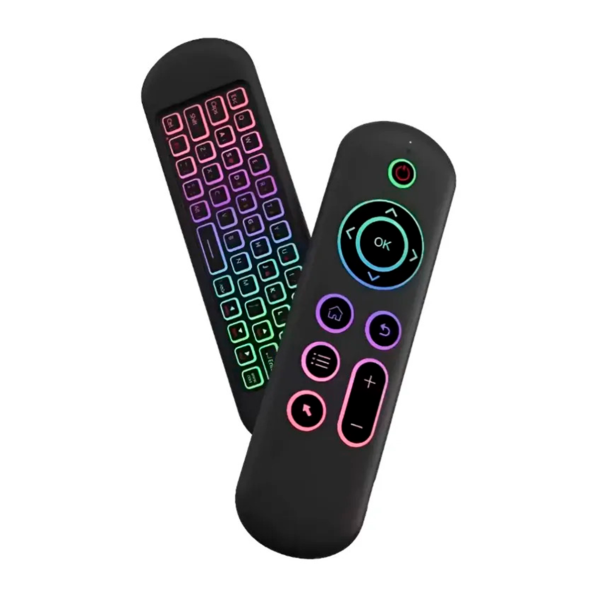 Control Remoto Air Mouse M5 con Teclado QWERTY Retroiluminado Bluetooth 5.2