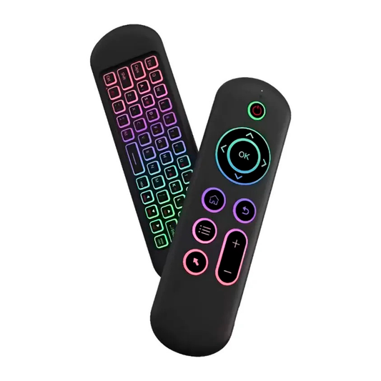 Control Remoto Air Mouse M5 con Teclado QWERTY Retroiluminado Bluetooth 5.2