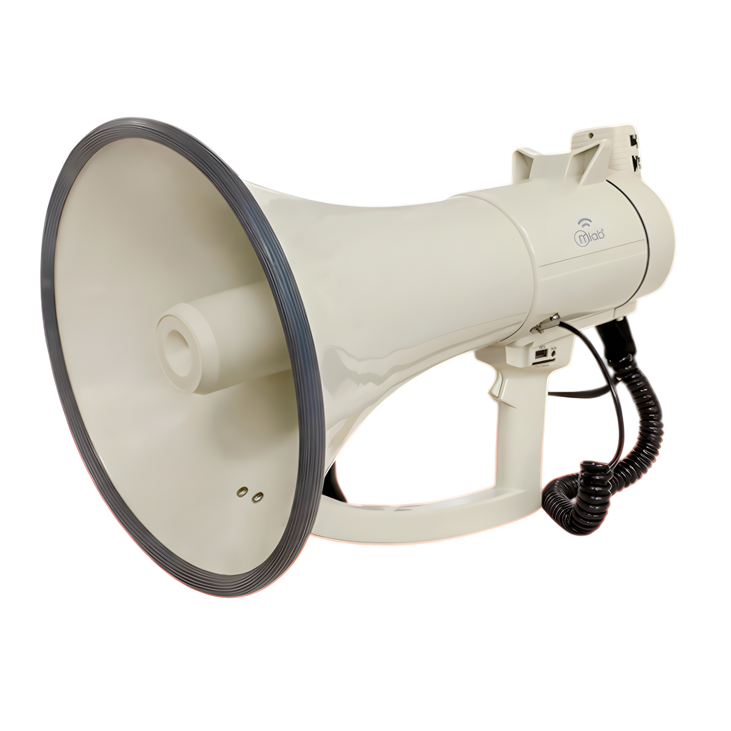 Megáfono Recargable 45w Sirena Graba Voz Recargable Blanco