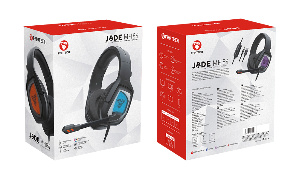 Audifono Gamer Fantech Mh84 Jade Rgb Pc Xbox Ps4 Switch Negro – imagen 5