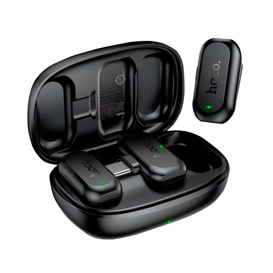 Microfono Externo Inalambrico Enc Smar IA Dual Tipo C Hoco L26 Negro