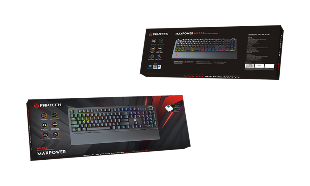 Teclado Gamer Mecánico Fantech Max Power Mk853 Sakura Edition Rosado – imagen 2