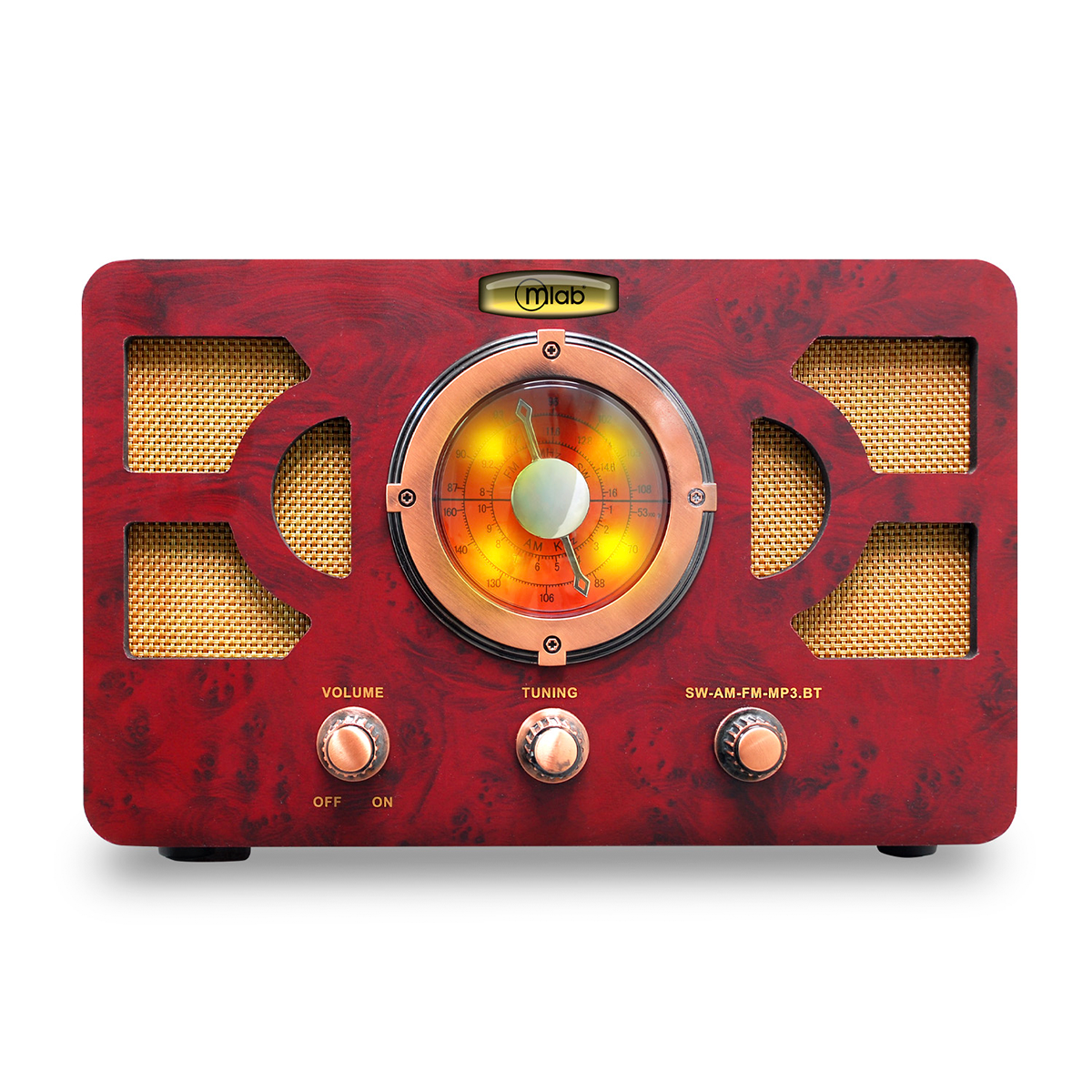 Radio Retro Wooden 1959 Mlab Bluetooth Fm Am Usb 9461 Cafe