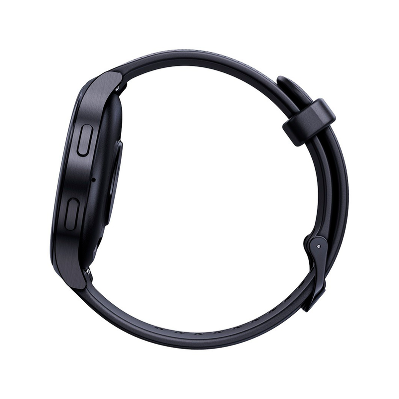 Moto Watch 120 negro vista lateral con correa de silicona
