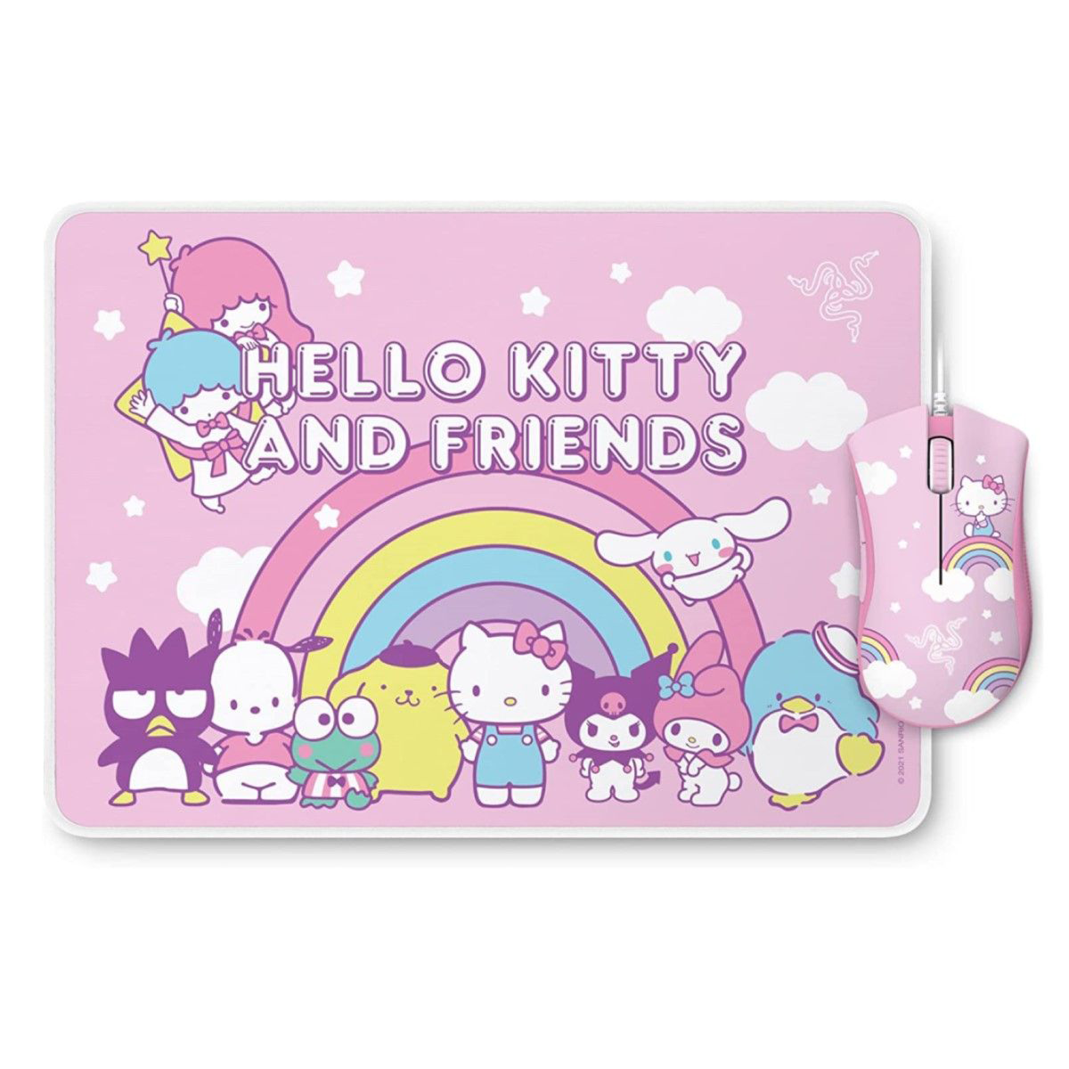 Pack Mouse Razer Deathadder Essential & Goliathus Mobile Hello Kitty