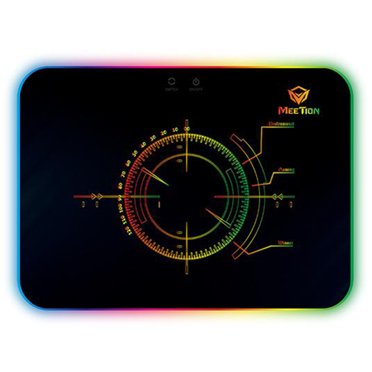 Mousepad Gamer Meetion Backlit 36x26cm Negro