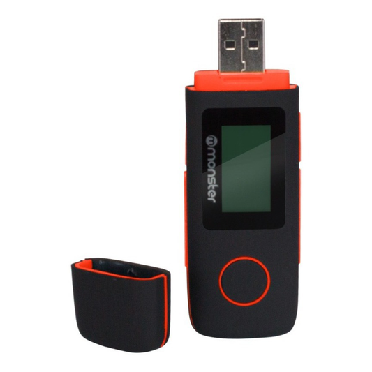 Reproductor Mp3 16 Gb Radio Fm Monster Negro Rojo