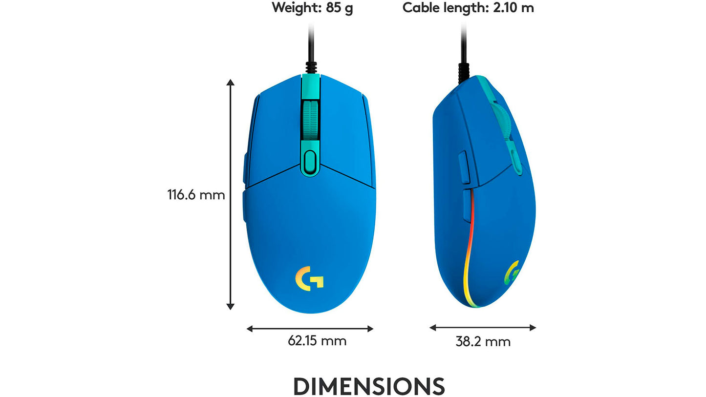 Mouse Gamer Logitech G203 Rgb Lightsync Azul – imagen 4
