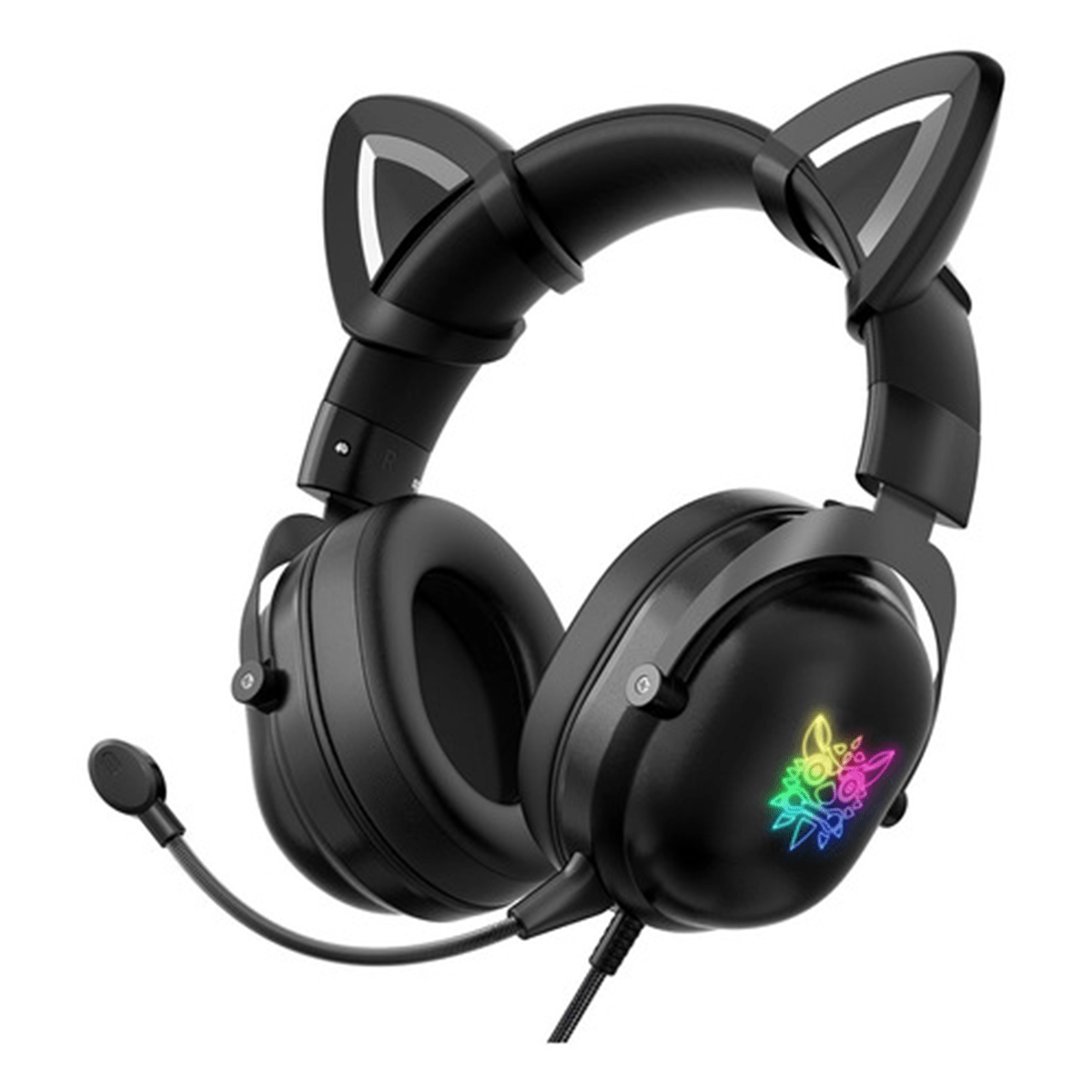 Audfonos Gamer Onikuma X11 Rgb Orejas de Gato Negro