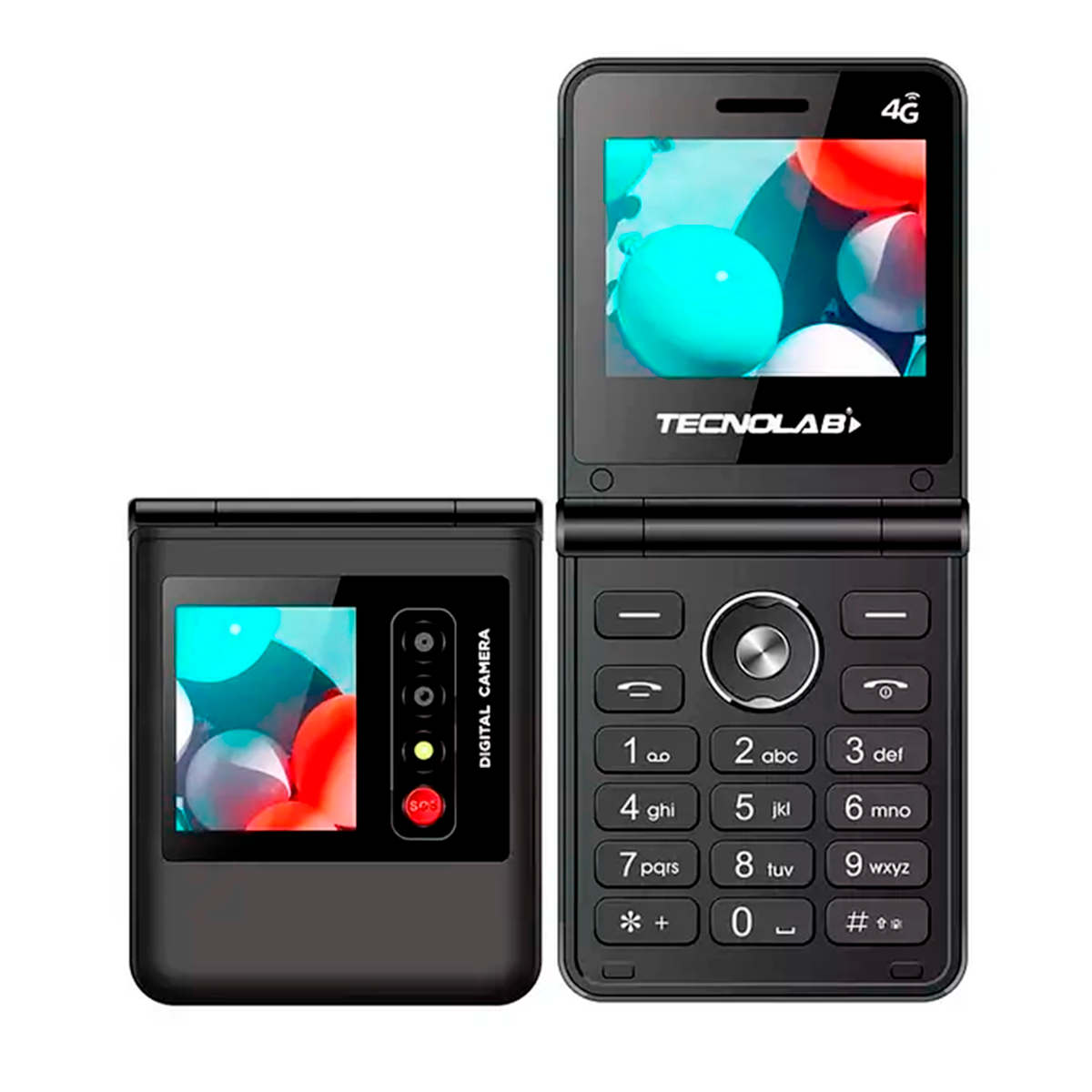 Telefono Celular Senior Adulto Mayor Tecnolab Tl709 Dual Sim Sos 4g Negro