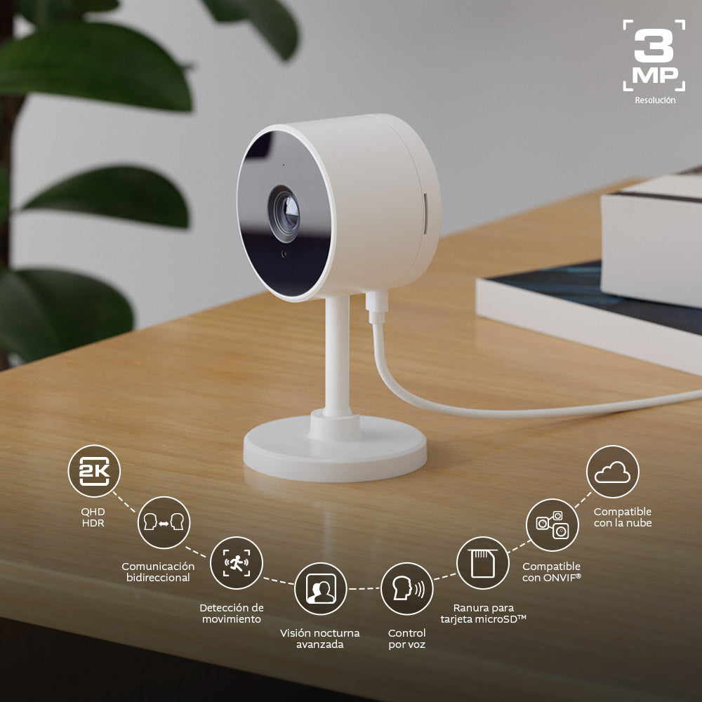 Camara Seguridad Wifi Nexxt NHC-IF10 2k Qhd 3mp Blanco – imagen 2