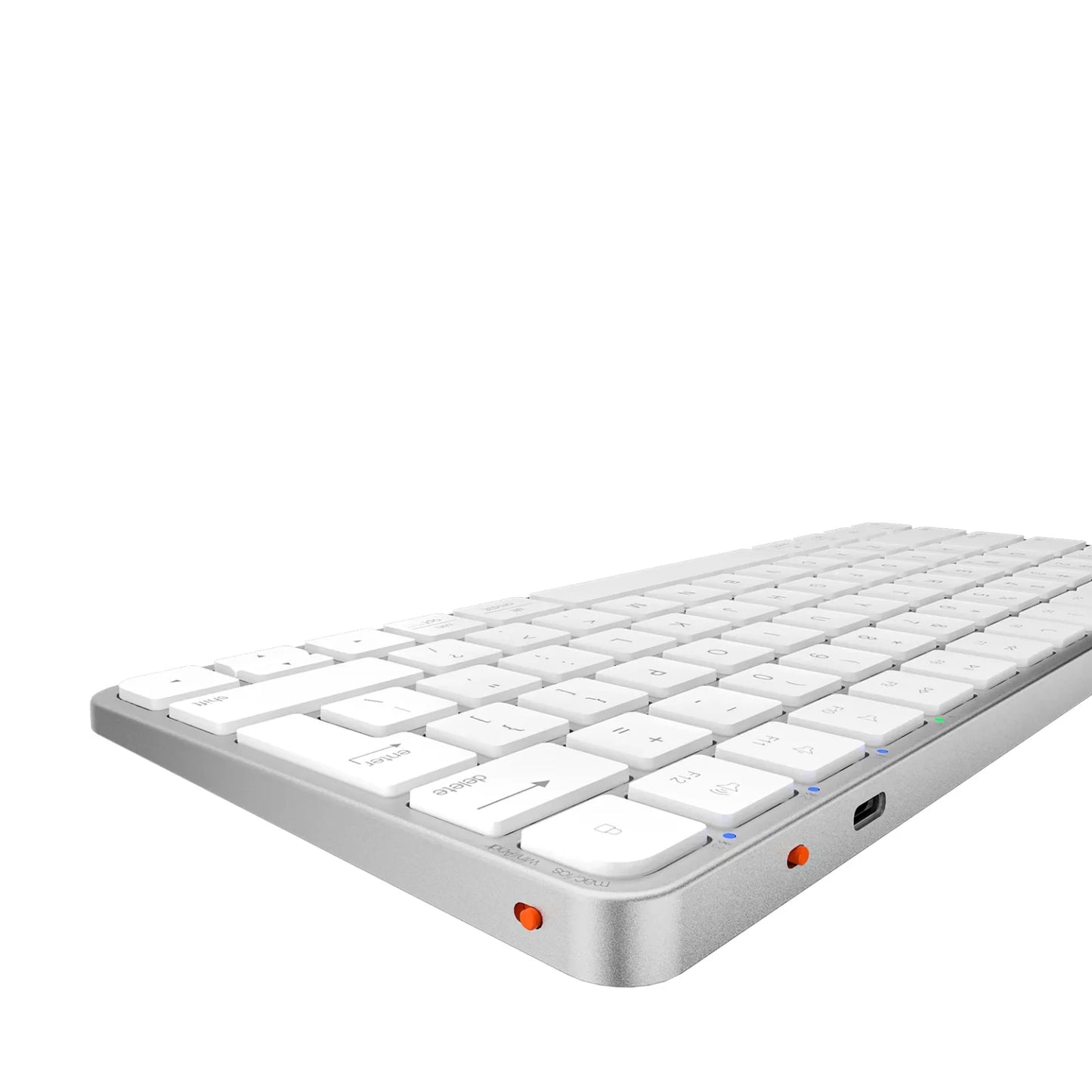 Teclado Mini Inalámbrico Meetion iKey K210 78 Teclas Dual 2.4G + Bluetooth Blanco - vista 3
