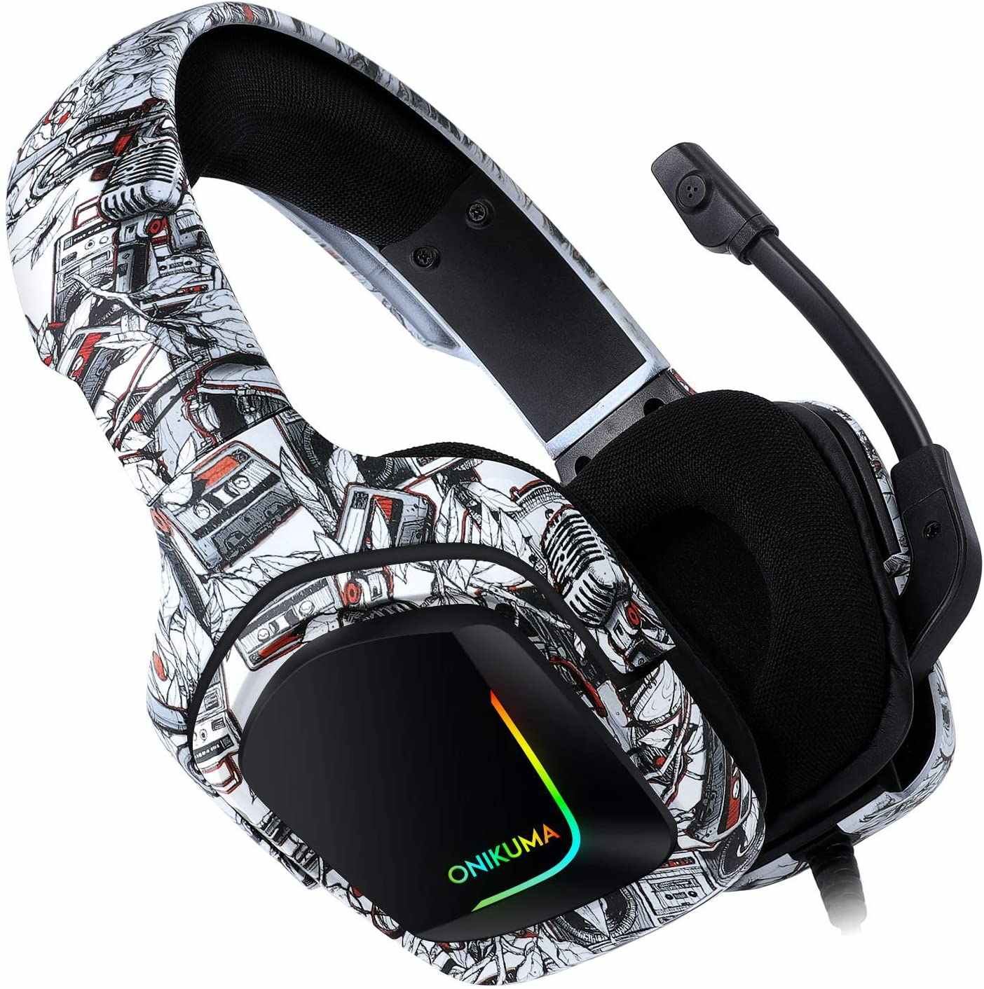 Audfonos Gamer Onikuma K20 Rgb Pc Ps4 Switch Xbox Camuflado – imagen 3