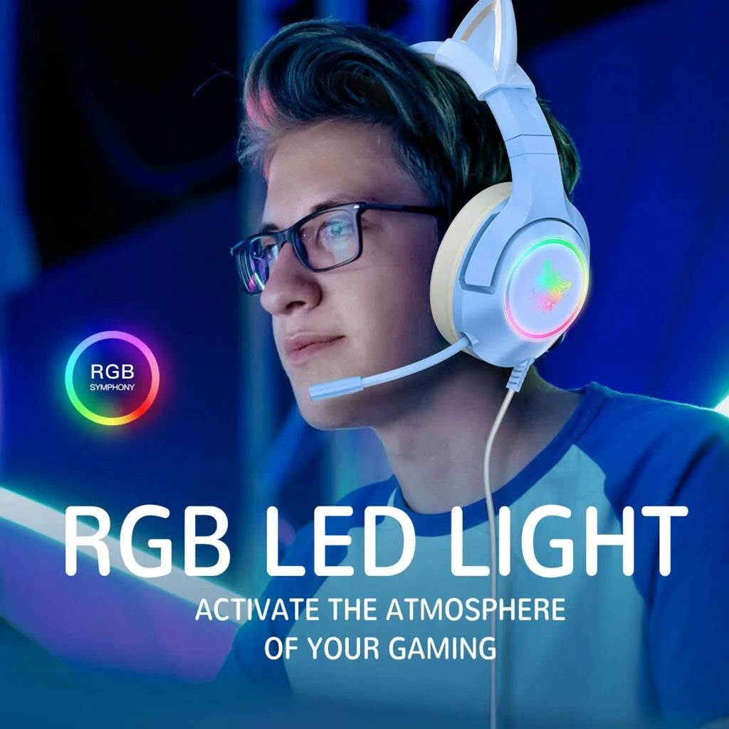 Audfonos Gamer Onikuma k9 Rgb Orejas 3.5mm Pc Ps5 Switch Xbox Azul – imagen 2
