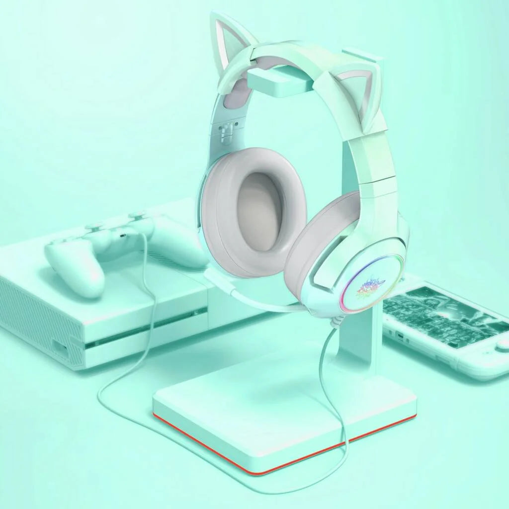 Audfonos Gamer Onikuma k9 Rgb Orejas 3.5mm Pc Ps5 Switch Xbox Verde – imagen 4