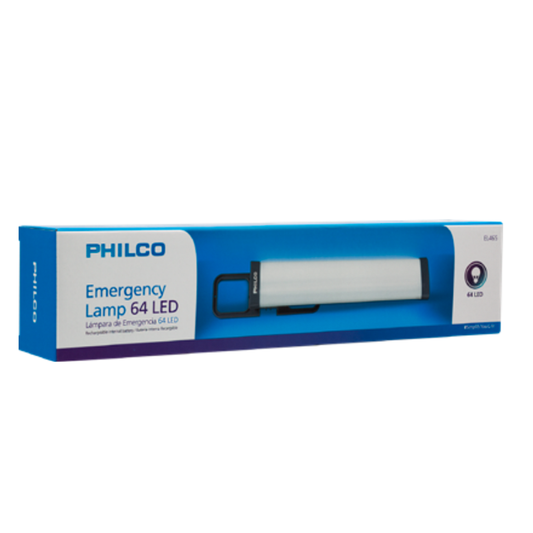 Lampara Emergencia Recargable 64 Led Philco Blanco